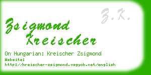 zsigmond kreischer business card